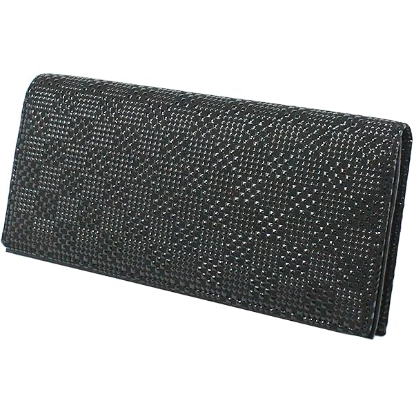 Amazon | [印傳屋] 印伝 長財布 束入I 小銭入れなし 鹿革 黒地×黒漆